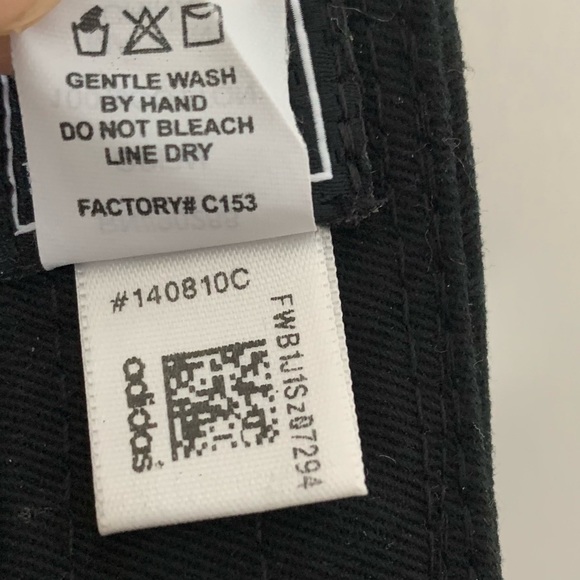 ✨ 2/$25 ✨🛍 Adidas Black Adjustable Strap Back Cotton Dad Hat - Picture 14 of 15